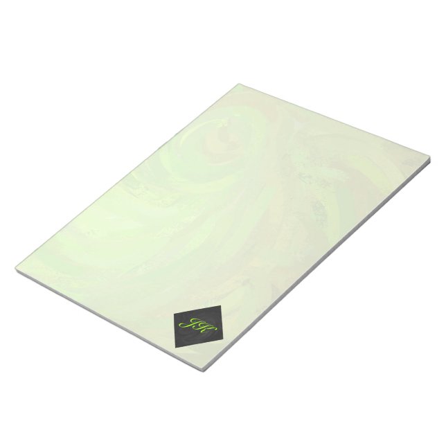 Bloc De Notas Monograma Kiwi Bash Green y Black (Lado Derecho)