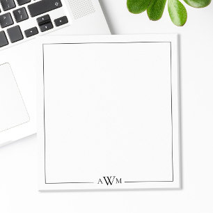 Bloc De Notas Monograma Minimalista de Tres Letras