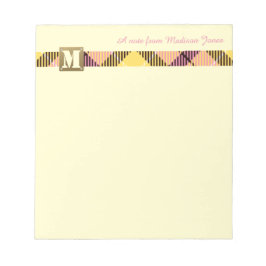 Bloc De Notas Monograma moderno Nombre de guión profesional Tart