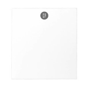 Bloc De Notas Monograma moderno profesional sencillo inicial