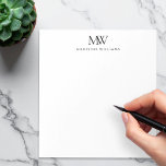 Bloc De Notas Monograma moderno simple y elegante<br><div class="desc">Crea tu propio bloc de notas personalizado con elegantes iniciales y nombres minimalistas en monograma.</div>