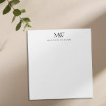 Bloc De Notas Monograma moderno simple y elegante<br><div class="desc">Crea tu propio bloc de notas personalizado con elegantes iniciales y nombres minimalistas en monograma.</div>