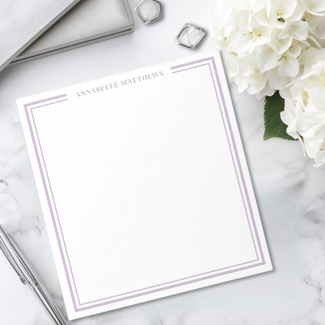 Bloc De Notas Monograma Morado (Purple Monogram Notepad)