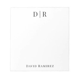 Bloc De Notas Monograma personalizado Añadir su propio nombre mí