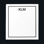 Bloc de notas monograma personalizado de 3 letras<br><div class="desc">Bloc de notas monograma personalizado de 3 letras</div>