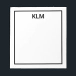 Bloc de notas monograma personalizado de 3 letras<br><div class="desc">Bloc de notas monograma personalizado de 3 letras</div>