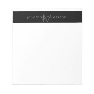 Bloc De Notas Monograma profesional minimalista moderno
