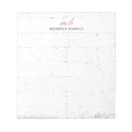 Bloc De Notas Monograma Profesional Moderno Plano Minimalista