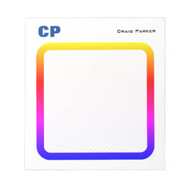 Bloc De Notas Monograma Profesional Sencillo Llano Minimalista e