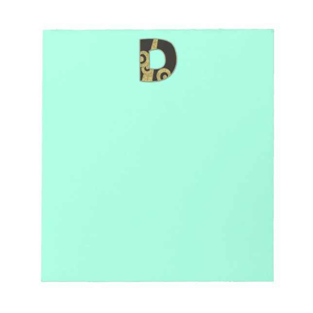 Bloc De Notas monograma retro - D (Frente)