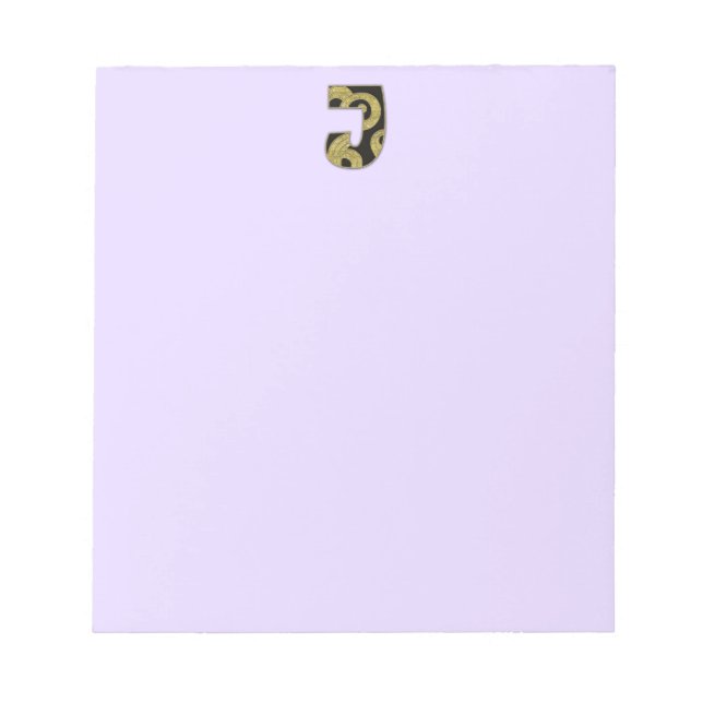 Bloc De Notas monograma retro - J (Frente)