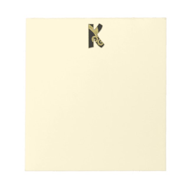 Bloc De Notas monograma retro - K (Frente)