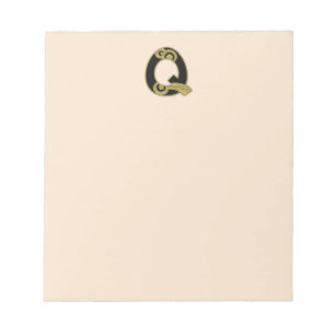 Bloc De Notas monograma retro - Q