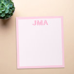 Bloc De Notas Monograma rosa simple y moderno<br><div class="desc">Cree su propia papelería monográfica personalizada con sus iniciales personalizados o su nombre en tipografía minimalista moderna.</div>
