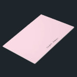Bloc De Notas Monograma Rubor Pink | Femeninas Minimalistas mode<br><div class="desc">Un diseño de monograma personalizado sencillo y elegante con una tipografía de escritura manuscrita minimalista moderna en negro sobre un elegante fondo rosado. El nombre del monograma se puede personalizar fácilmente. El regalo o accesorio perfectamente personal para cualquier ocasión!</div>