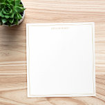 Bloc De Notas Monograma simple Minimalista de oro de dos bordes<br><div class="desc">Crea tu propio bloc de notas de nombre de monograma personalizado con tipografía moderna y minimalista de dos líneas de borde en color oro.</div>