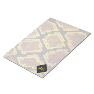 Bloc De Notas Monograma Snake Brown y Oro Print