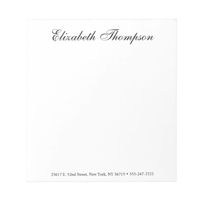 Bloc De Notas Monogrammed Script (Frente)