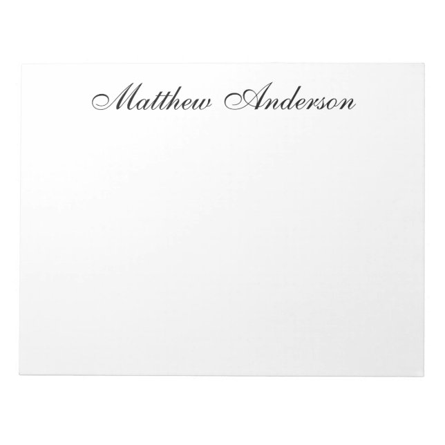 Bloc De Notas Monogrammed Script (Frente)