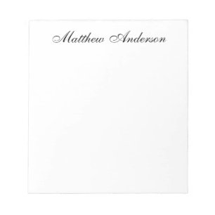 Bloc De Notas Monogrammed Script