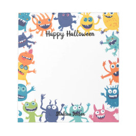 Bloc De Notas Monstruo lindo Feliz Halloween