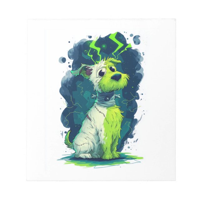 Bloc De Notas Monstruo Mut � Perro Lindo de Halloween (Frente)