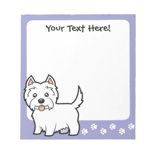Bloc De Notas Montaña del oeste Terrier blanco del dibujo