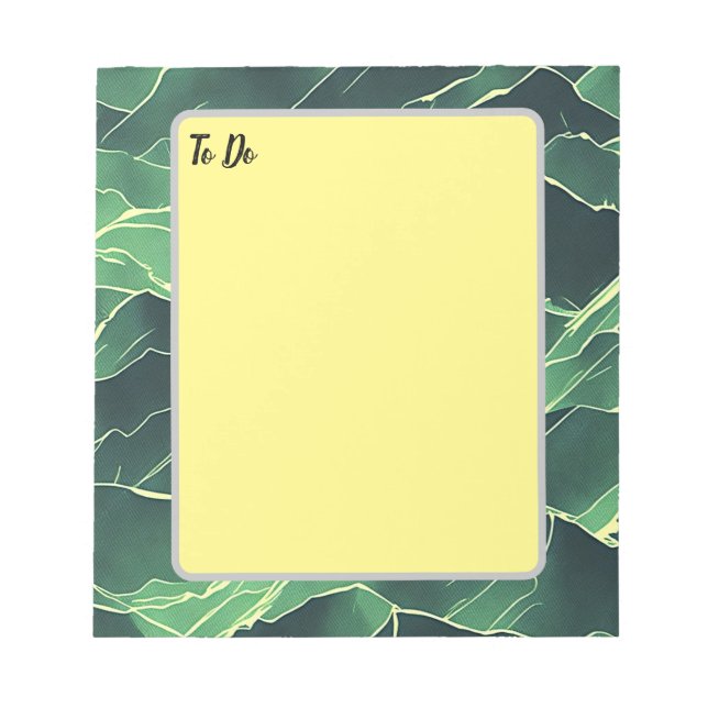 Bloc De Notas Montañas en tonos verdes del Notepad (Frente)