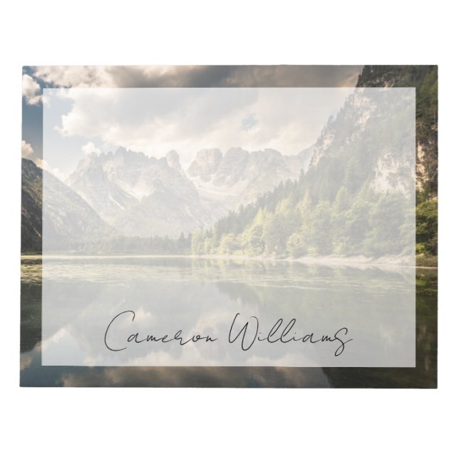 Bloc De Notas Montañas | Lago Dürrensee, Dolomitas, Italia (Frente)