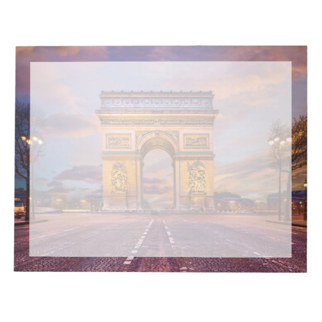 Bloc De Notas Monumentos | Arco de Triomphe, París, Francia (Frente)