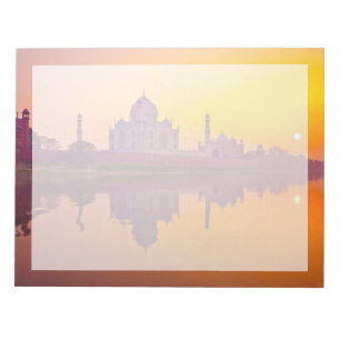 Bloc De Notas Monumentos Taj Mahal al atardecer