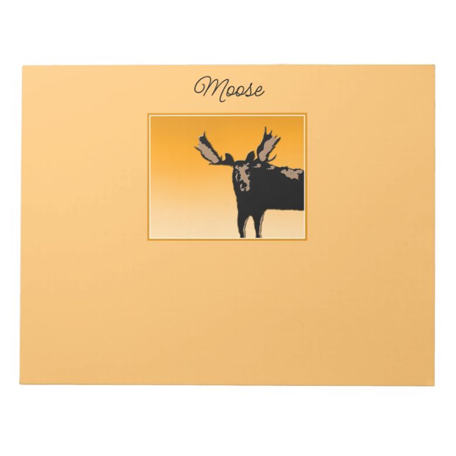 Bloc De Notas Moose al atardecer - Original Wildlife Art (Frente)