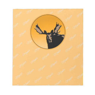 Bloc De Notas Moose al atardecer - Original Wildlife Art