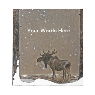 Bloc De Notas Moose in Snow