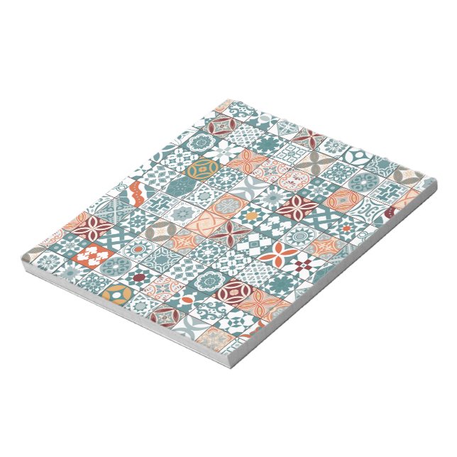 Bloc De Notas Moroccan tile - blue and brown (Lado Izquierdo)