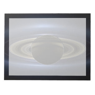 Bloc De Notas Mosaico Del Sistema Saturno Retroiluminado Por El 