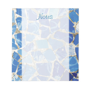 Bloc De Notas Mosaicos de Gaudi con un tacto del aceite