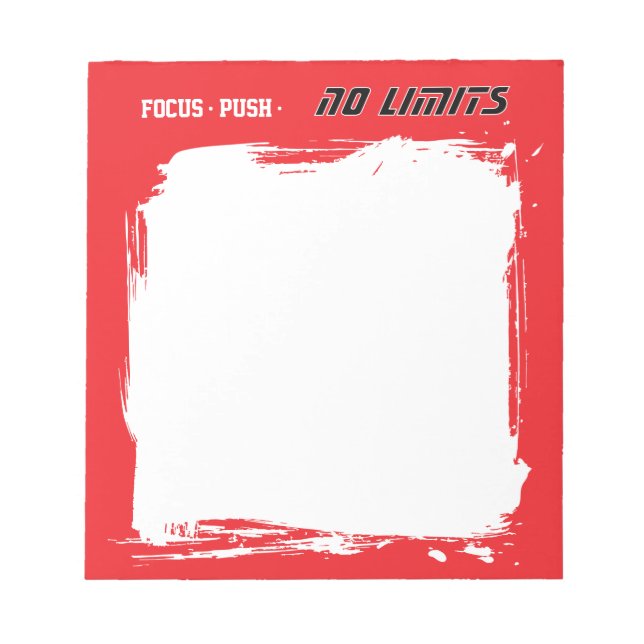 Bloc De Notas Motivational Fitness Red (Frente)