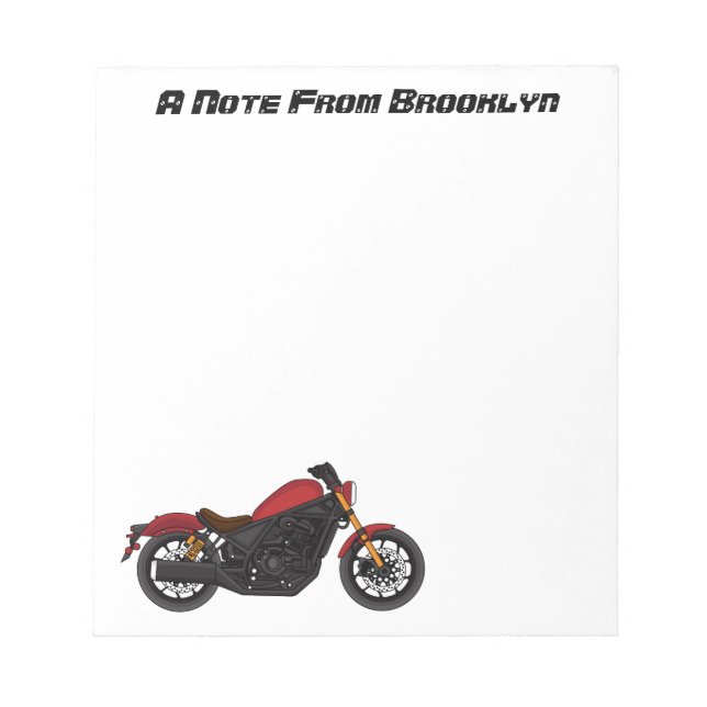 Bloc De Notas motocicleta estilo crucero Guay (Frente)