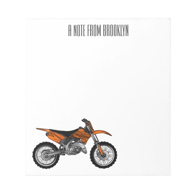 Bloc De Notas Motocicleta sucia fuera de carretera / motocross p (Frente)
