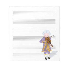 Bloc De Notas Mozart Reproducción de papel manuscrito de música 