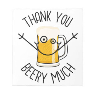Bloc De Notas Muchas Gracias Cervecero - Cara Tonta