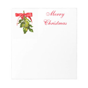 Bloc De Notas Muérdago de Navidad feliz
