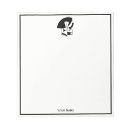 Bloc De Notas Mujer Art Déco En Grandes Gorras Gantes RL