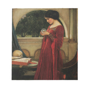 Bloc De Notas Mujer Bola de Cristal Pintura de Waterhouse