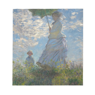 Bloc De Notas Mujer de Claude Monet con un parasol 1875
