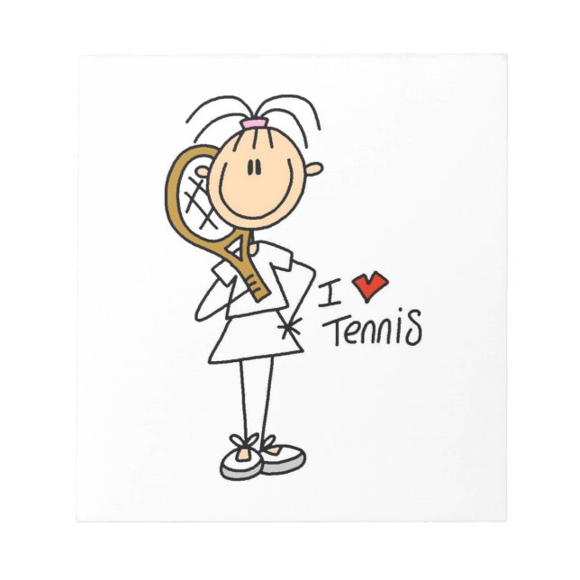Bloc De Notas Mujer I Love Tennis (Frente)