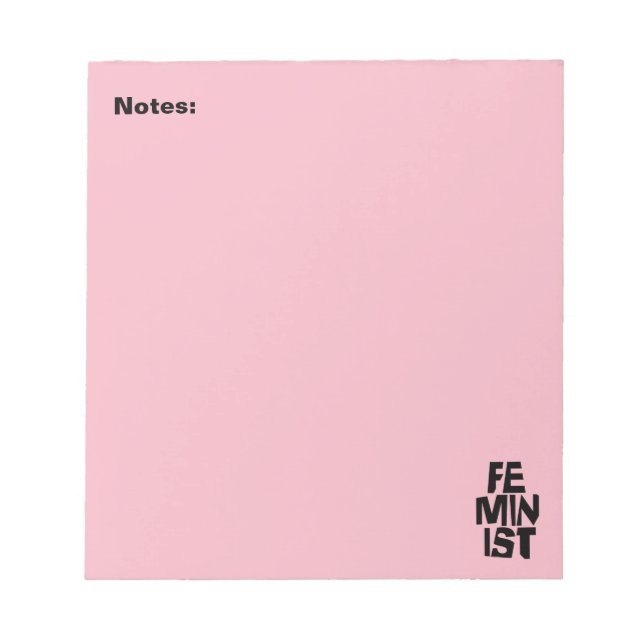Bloc De Notas Mujer igual imitación del chica femenino feminista (Frente)
