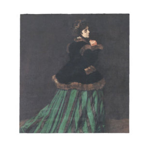 Bloc De Notas Mujer Monet con vestido verde