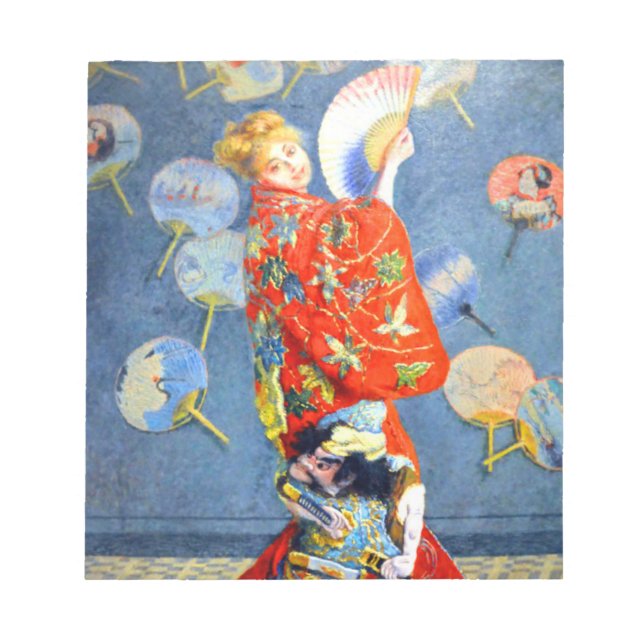 Bloc De Notas Mujer Monet en traje japonés (Frente)